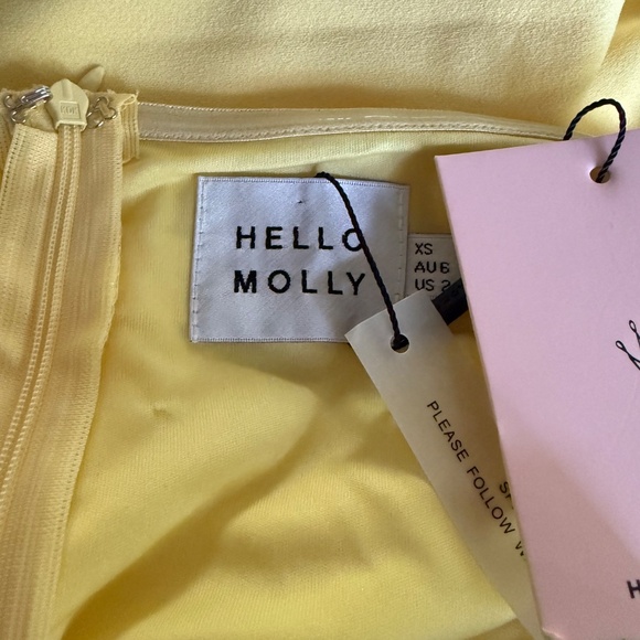 💛 NWT! Hello Molly | Size XS | As Sleek As Ever Strapless Maxi Dress | Yellow - Picture 9 of 9